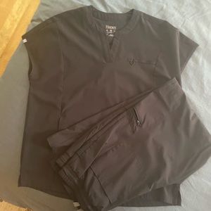 Black Hanes scrubs . Worn only a few times . Size large